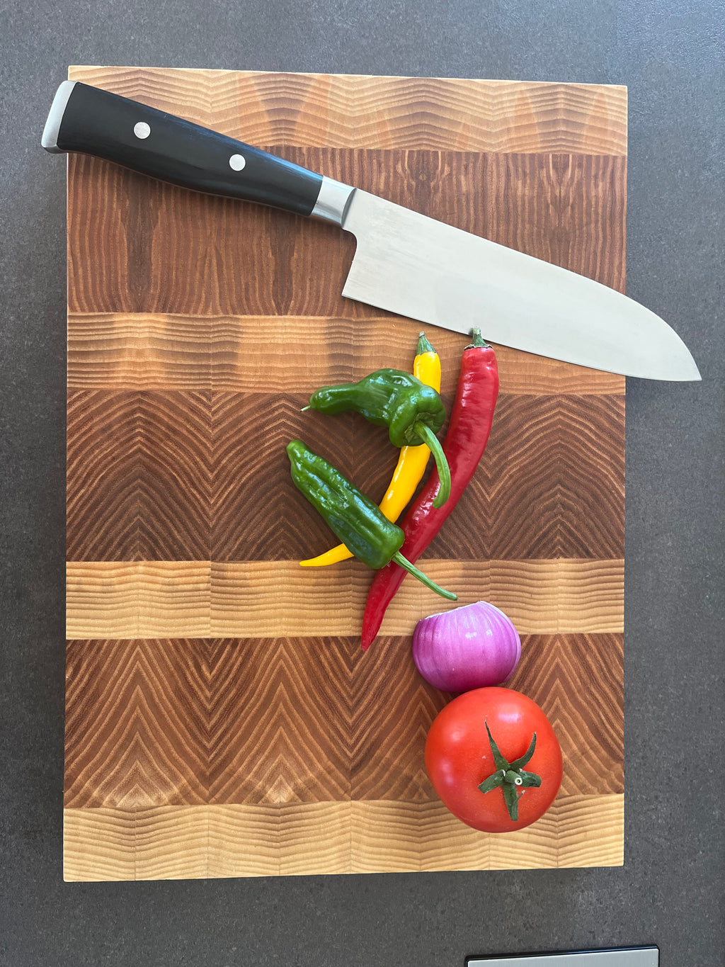 Stirnholz Schneidebrett aus Esche