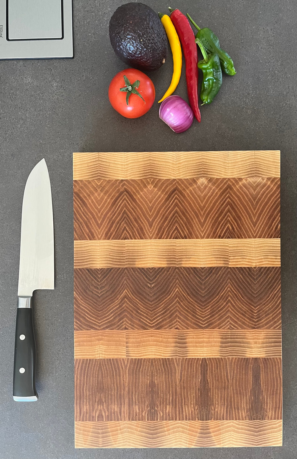 Stirnholz Schneidebrett aus Esche